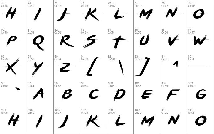 BRUSHSTRIKE font