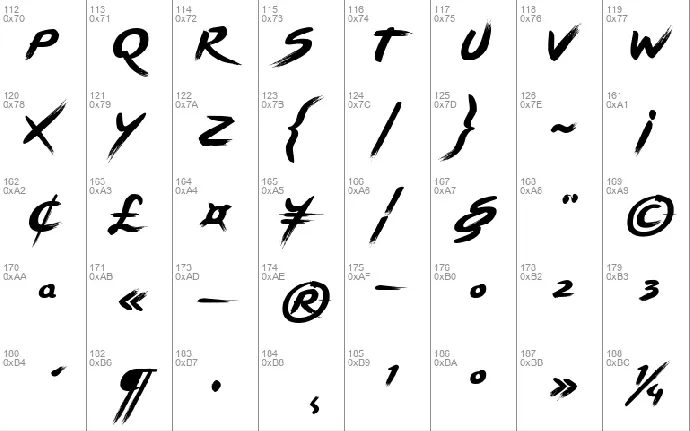 BRUSHSTRIKE font