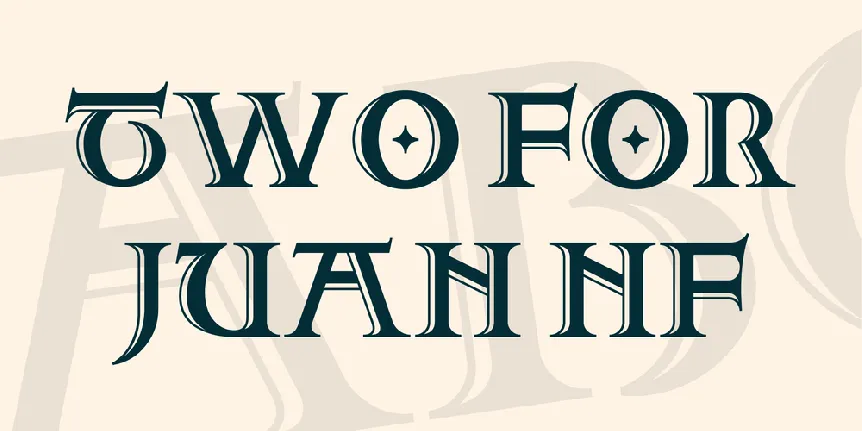 Two For Juan NF font