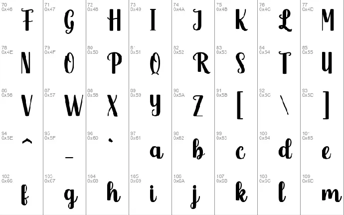 Ashelia font