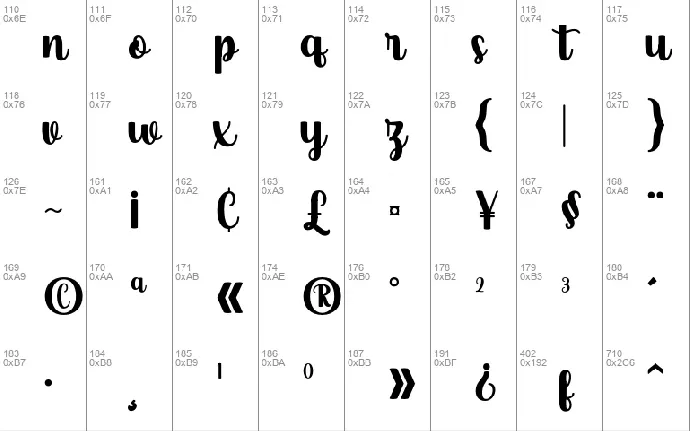 Ashelia font