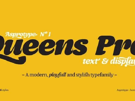 Queens Pro Family font