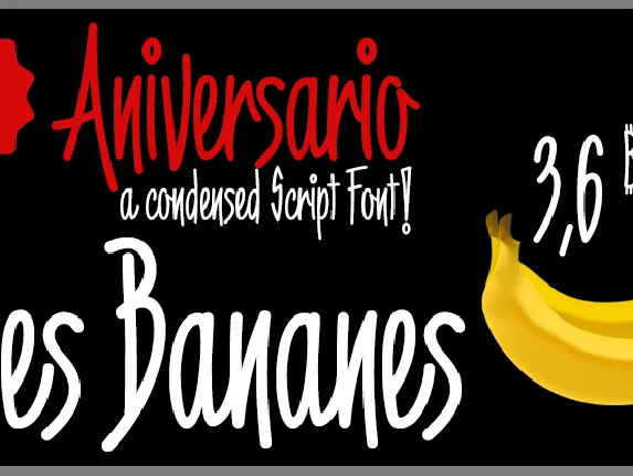 6th Aniversario font