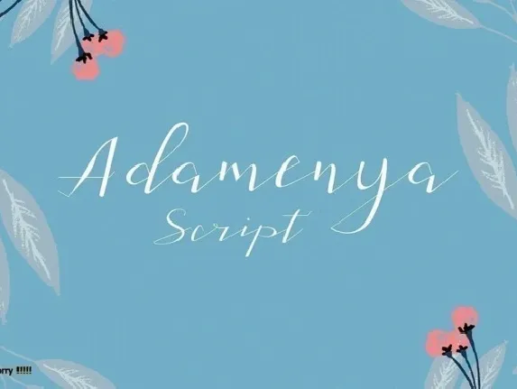 Adamenya script font