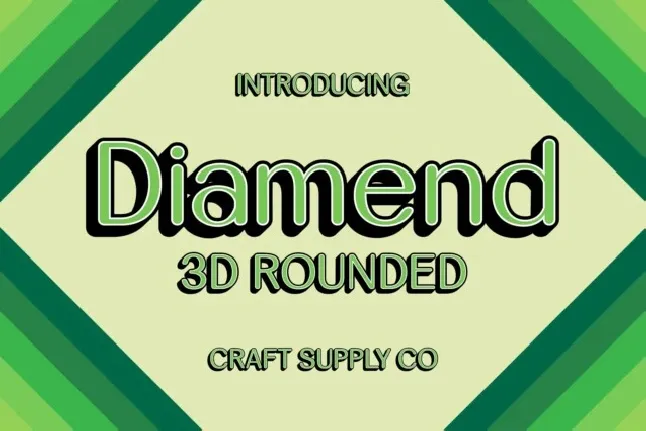 Diamend Rounded 3D font