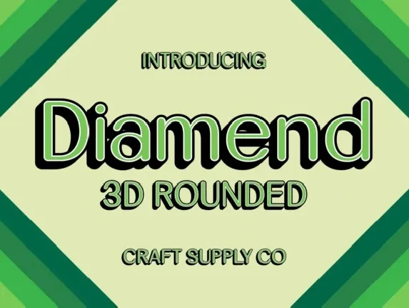 Diamend Rounded 3D font