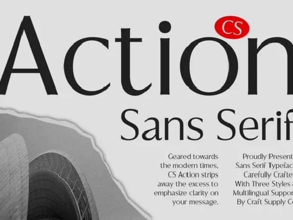 CS Action font