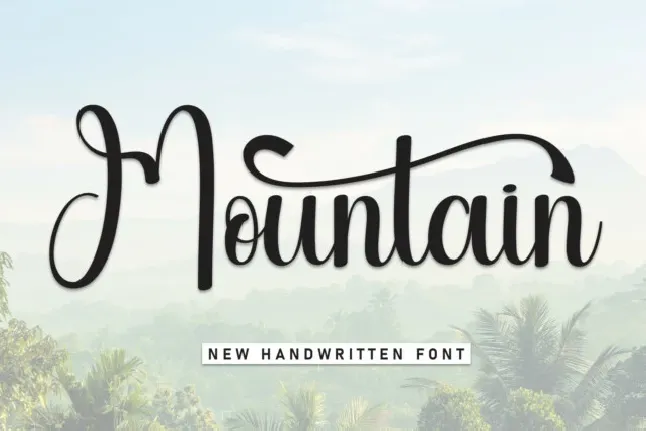 Mountain Calligraphy font