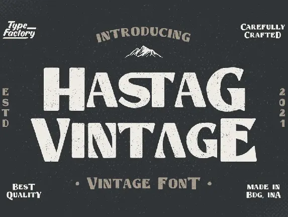 Hastag Free Trial font