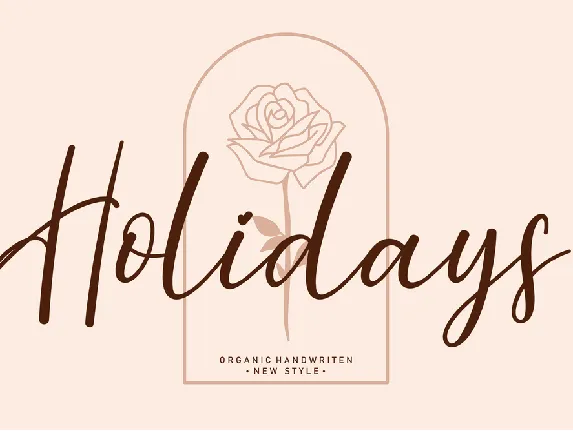 Holidays font