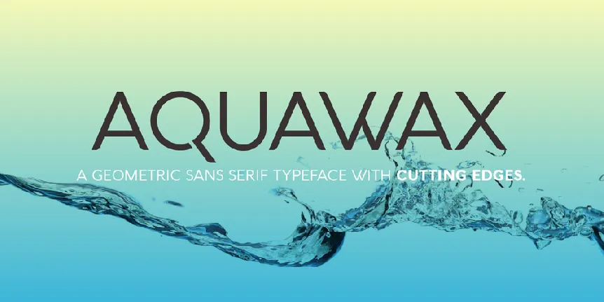 Aquawax font