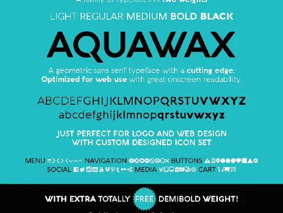 Aquawax font