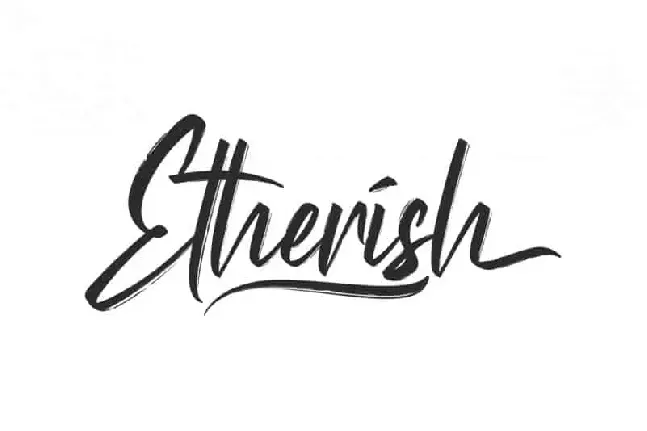 Etherish Textured Brush font