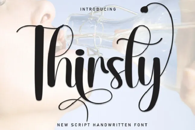 Thirsty Script font