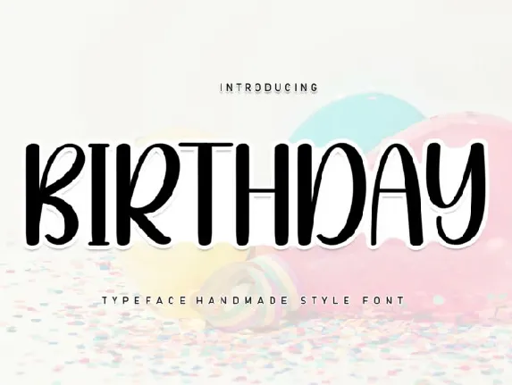 Birthday Display Typeface font