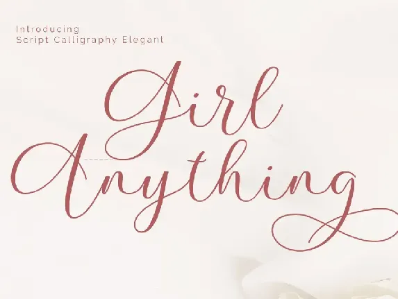 Girl Anything font