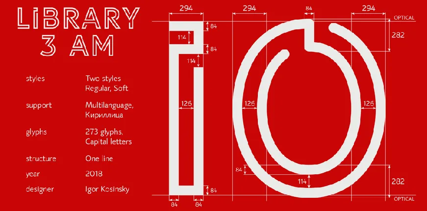 LIBRARY 3 AM font