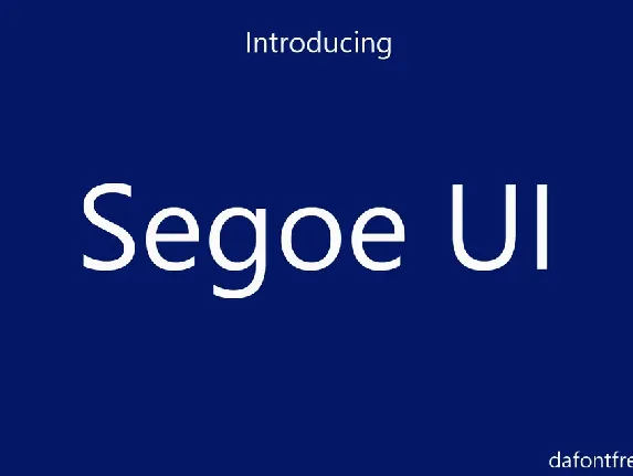 Segoe UI font