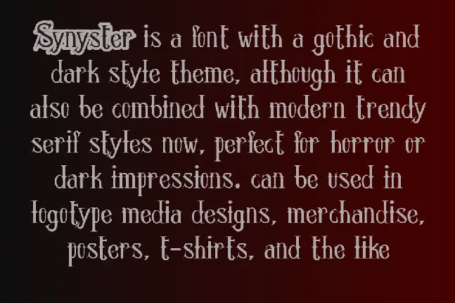 Synyster Display font