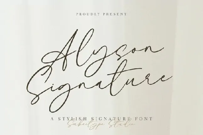 Alyson Signature font