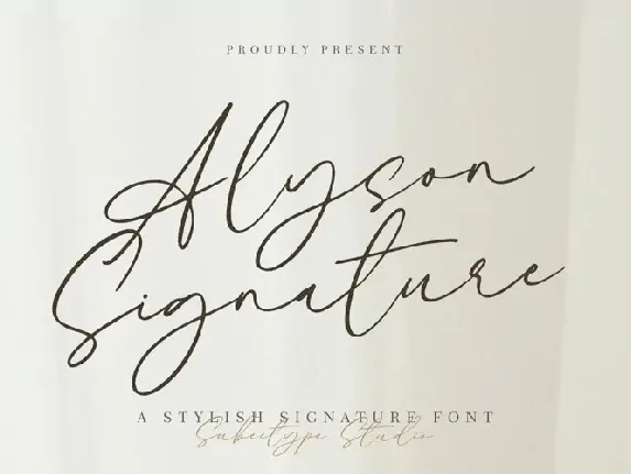 Alyson Signature font