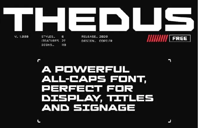 Thedus Display font