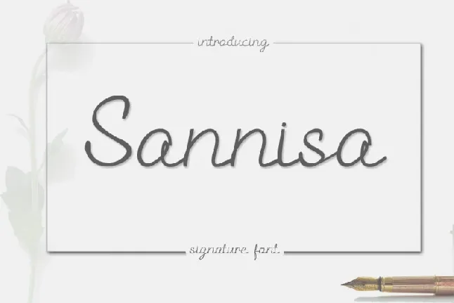 Sannisa Script font