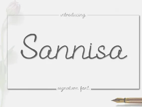 Sannisa Script font