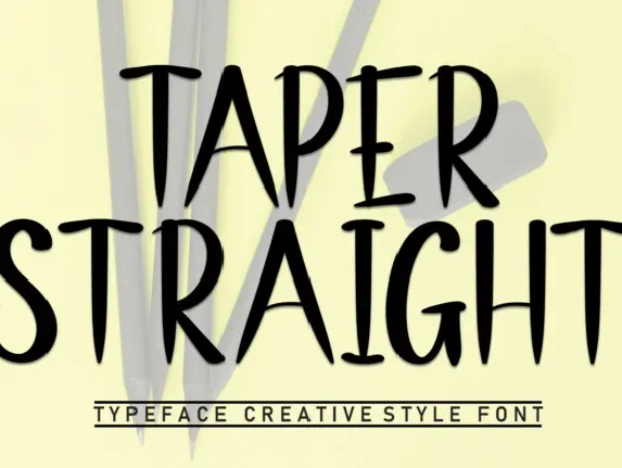 Taper Straight Display font