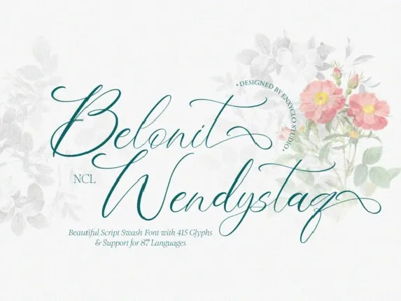 NCL Belonit Wendystaq font