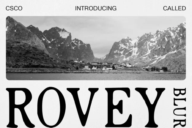 Rovey Blur font