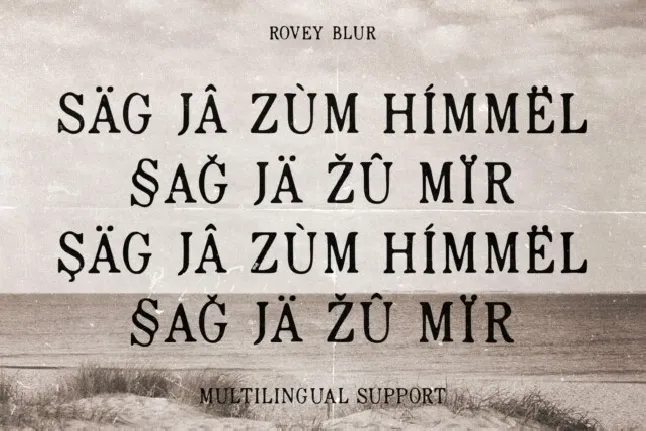 Rovey Blur font