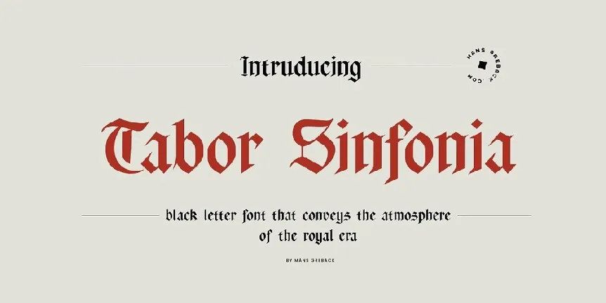 Tabor Sinfonia font