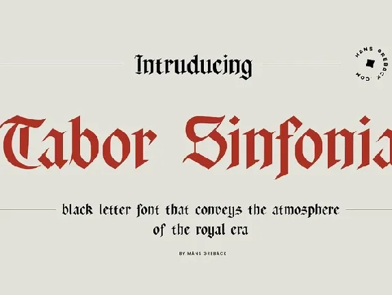 Tabor Sinfonia font