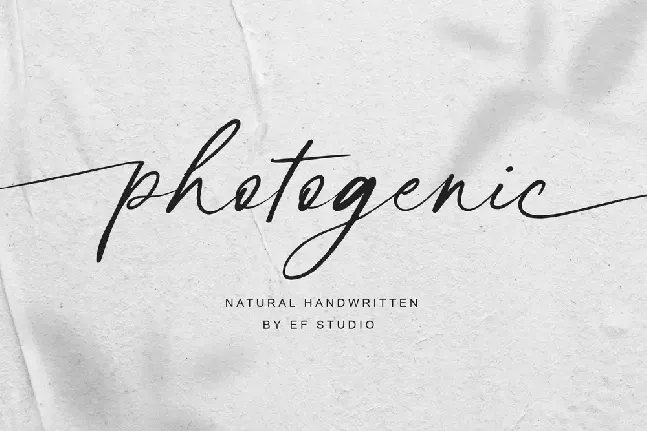 photogenic - Personal Use font