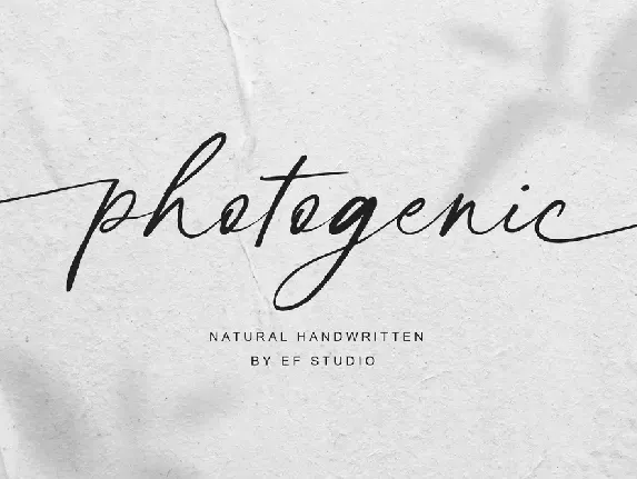 photogenic - Personal Use font