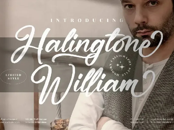 Halingtone William font