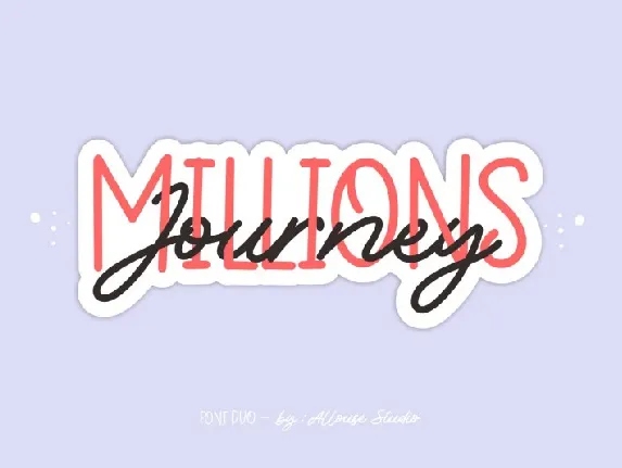 Millions Journey font