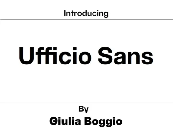 Ufficio Sans Family font