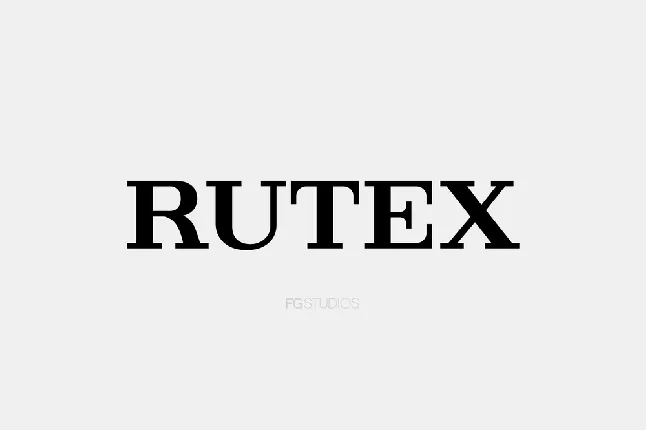 Rutex font