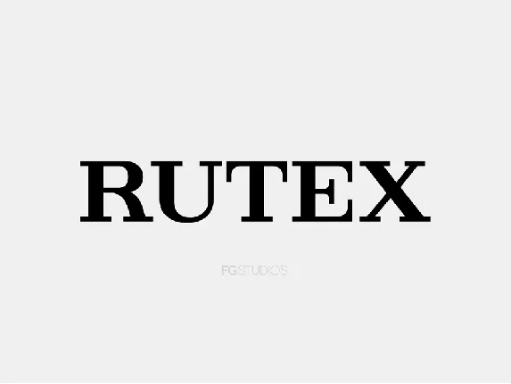 Rutex font