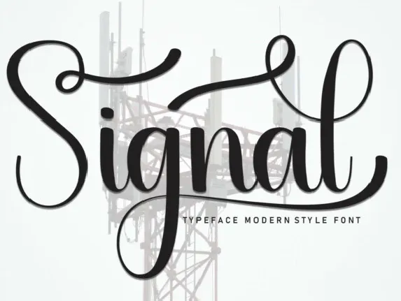 Signal Script Typeface font