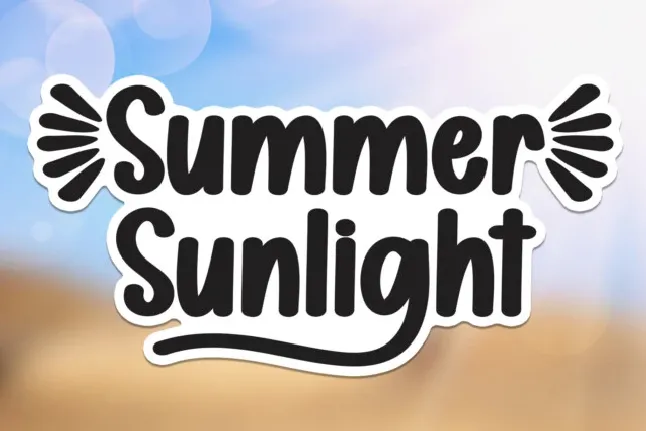 Summer Sunlight Display font