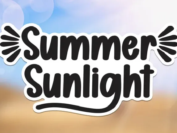 Summer Sunlight Display font