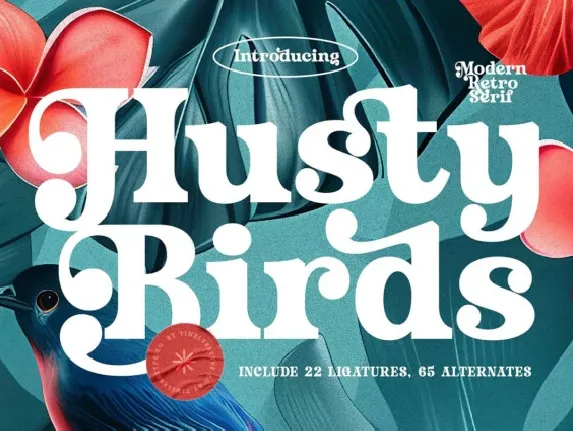 Husty Birds font