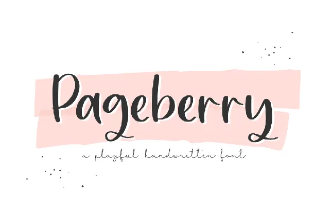 Pageberry font