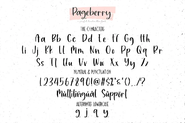 Pageberry font