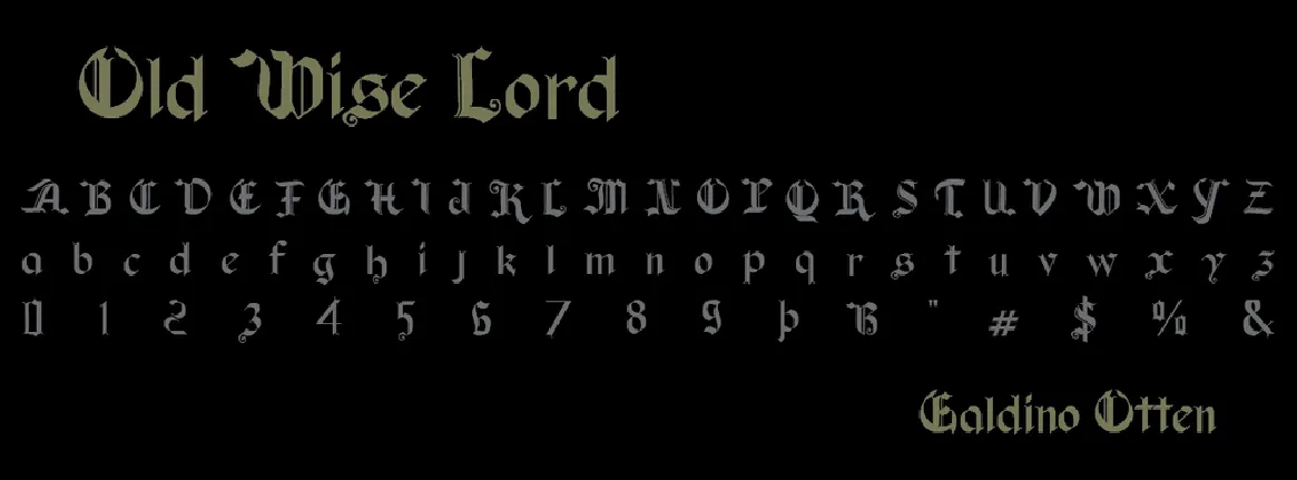 Old Wise Lord font