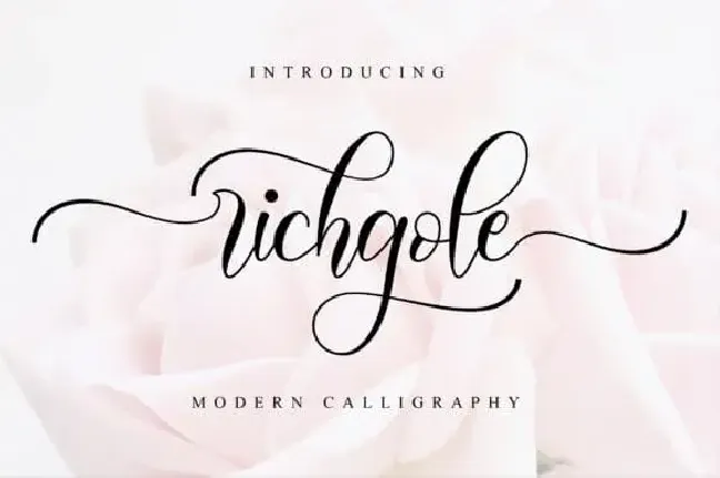 Richgole Calligraphy font