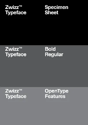 Zwizzâ„¢ Typeface font